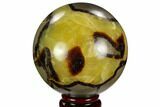Polished Septarian Sphere - Madagascar #122929-1